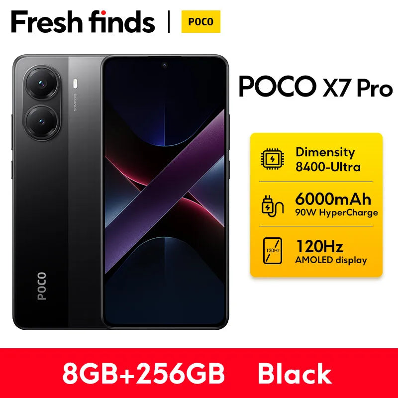【World Premiere】 X7 Pro Smartphone Dimensity 8400-Ultra 6000Mah 50MP Camera with OIS 120Hz NFC 5G