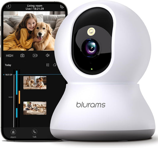 Blurams Pet Camera 2K, Indoor Cameras, Dog Camera, 360° Home Security Cameras, C