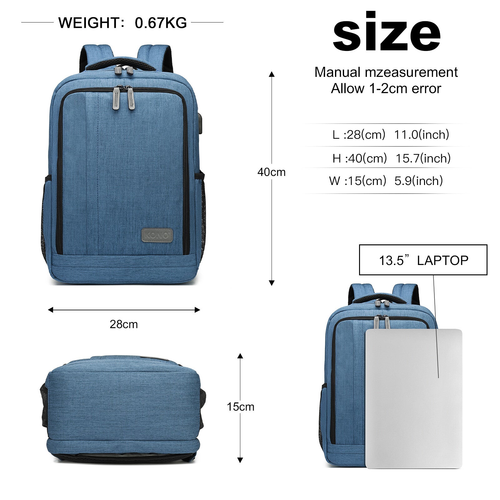 Large Laptop Backpack for 17.3" Laptops | Travel Rucksack for Men & Women