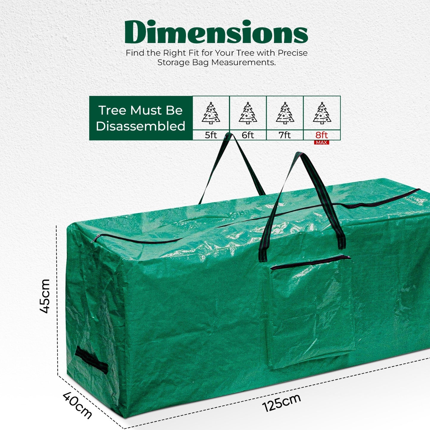 3FT-8FT Christmas Tree Pine Bushy Green Artificial Xmas Tree with Metal Stand UK