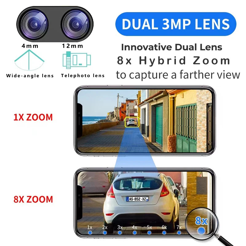 Security Cameras Wireless Outdoor Solar,2K Battery Powered Outdoor Cameras, PIR Motion Detection,2-Way Talk, IP66 Waterproof