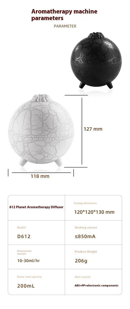 Creative Planet Colorful Atmosphere Lamp USB Humidifier 200ML Water