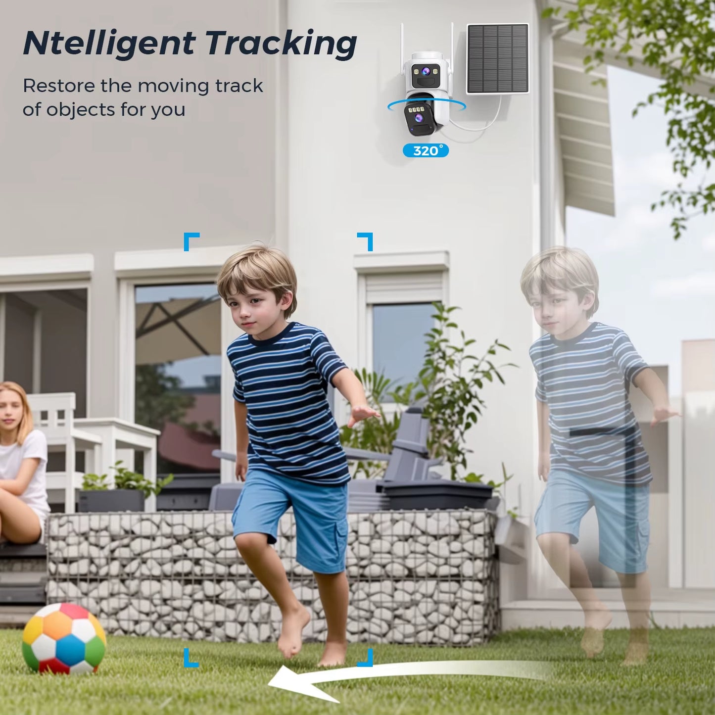 8MP Dual Lens Solar WIFI Security Cameras with Solar Panels Color Night Vision PIR Motion Detection Ourdoor IP Camera O-KAM App