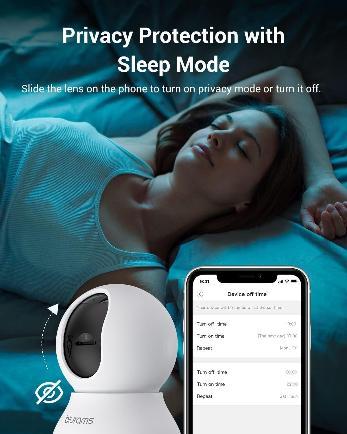 Blurams Pet Camera 2K, Indoor Cameras, Dog Camera, 360° Home Security Cameras, C