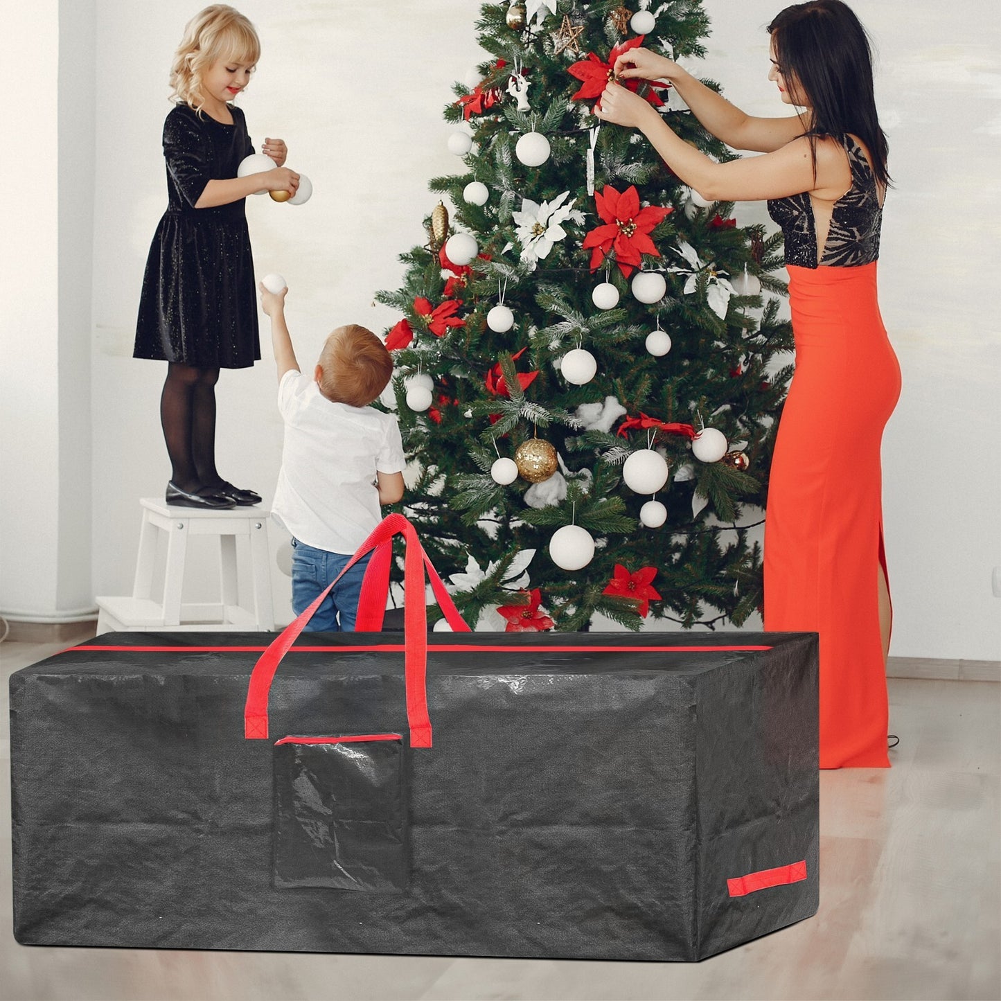 3FT-8FT Christmas Tree Pine Bushy Green Artificial Xmas Tree with Metal Stand UK