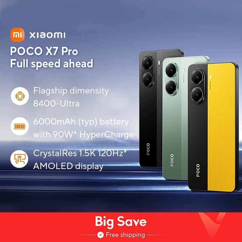 【World Premiere】 X7 Pro Smartphone Dimensity 8400-Ultra 6000Mah 50MP Camera with OIS 120Hz NFC 5G