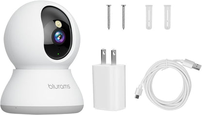 Blurams Pet Camera 2K, Indoor Cameras, Dog Camera, 360° Home Security Cameras, C