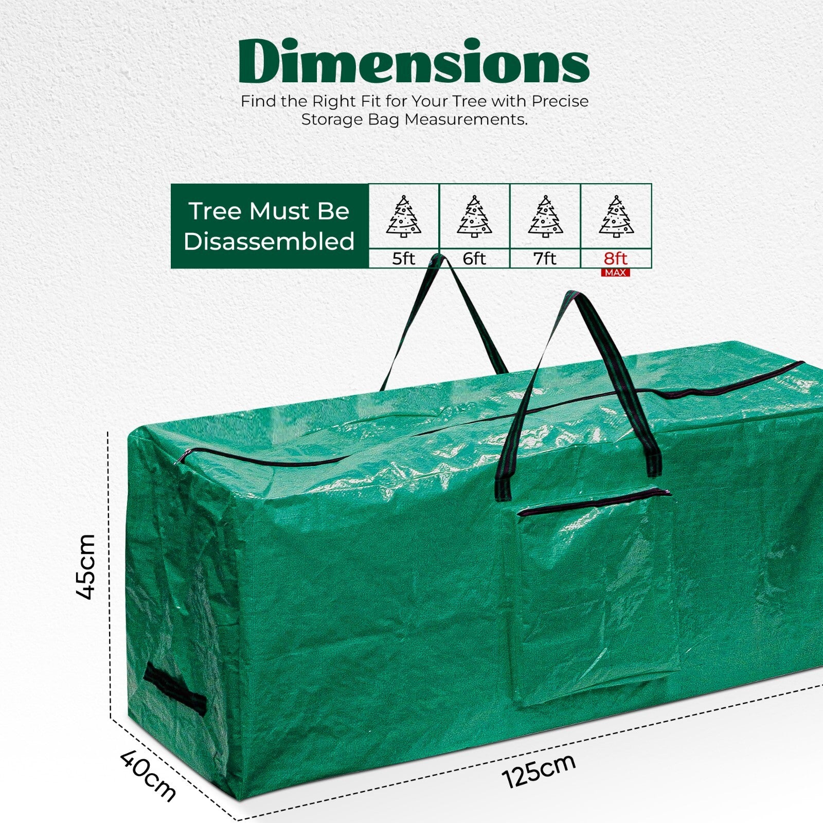 3FT-8FT Christmas Tree Pine Bushy Green Artificial Xmas Tree with Metal Stand UK