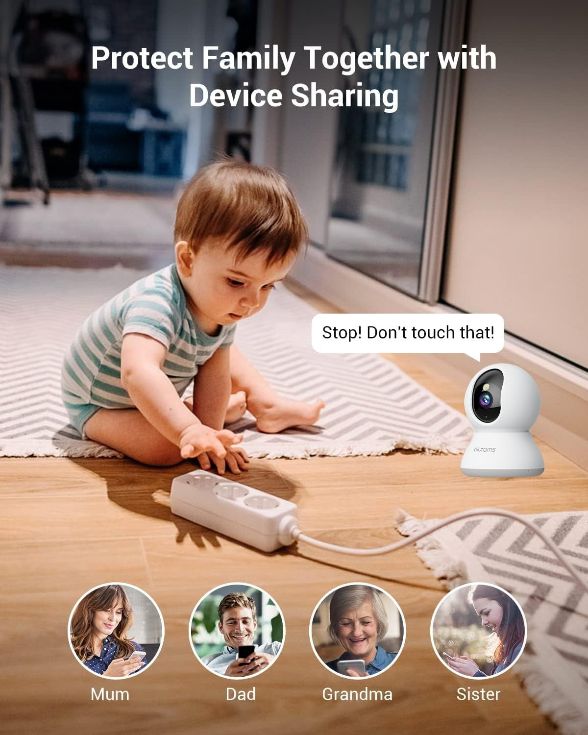Blurams Pet Camera 2K, Indoor Cameras, Dog Camera, 360° Home Security Cameras, C