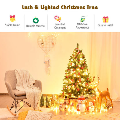 Artificial Christmas Tree 4.5FT Hinged Christmas Tree with 516 Branch Tips