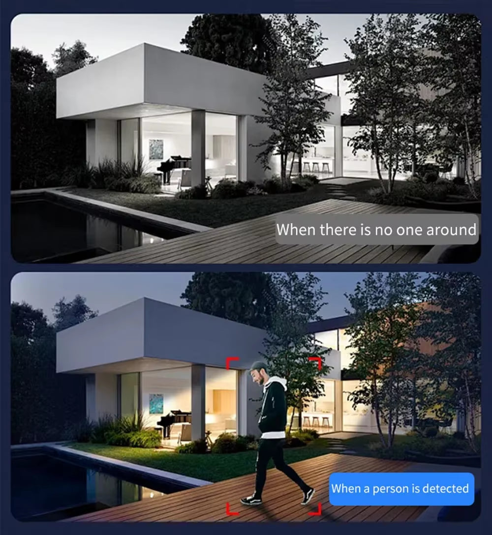 16MP 8K Wifi Security Cameras Four Len Three Screens 10X Zoom PTZ Video Cam Auto Tracking 6K Waterproof Outdoor Surveillance Cam