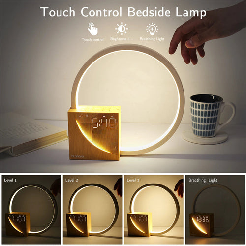 Bedside Lamp Touch Table Lamp With Natural Sounds, Desk Lamp With