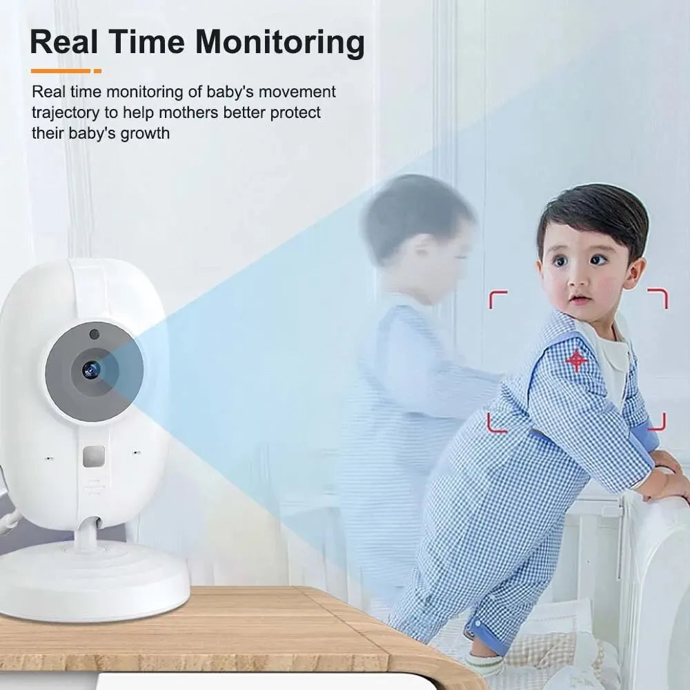 3.5'' Video Baby Monitor 2.4G Mother Kid 2 Way Audio Talk Night Vision Security Cameras Video Surveillance Cam with Temperature