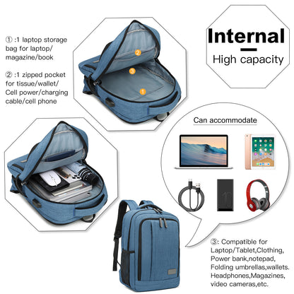 Large Laptop Backpack for 17.3" Laptops | Travel Rucksack for Men & Women